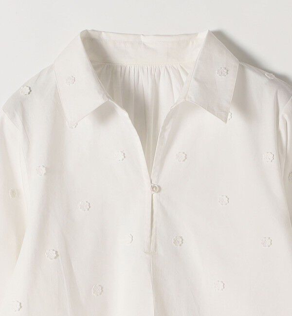 SHIPS any「《予約》SHIPS any:〈洗濯機可能〉フラワー モチーフ Aライン スキッパー シャツ ブラウス」|シャツ・ブラウス|