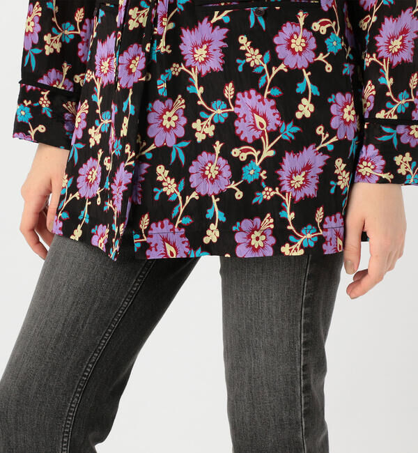 SOULEIADO「レーヨンプリント ショールカラージャケット」|その他|