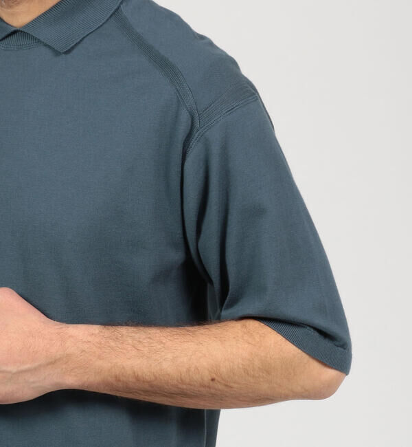 TOMORROWLAND MENS「スビンコットン ショートスリーブデザインプルオーバーニット」|ニット・セーター|