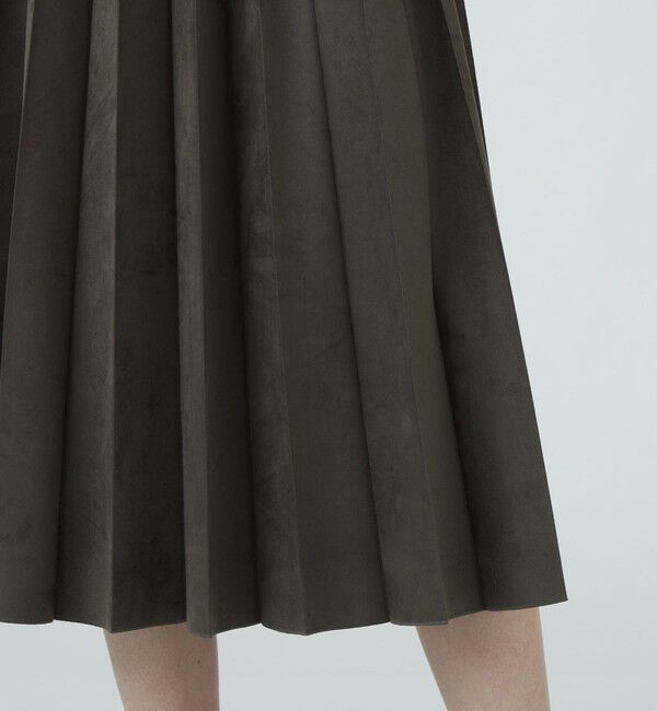 Ballsey「ライトスエード プリーツミディスカート」|スカート|