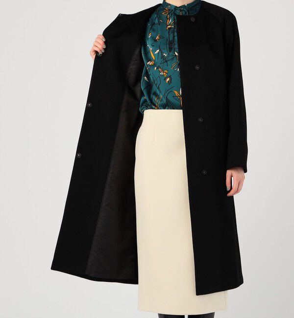 ピュアカシミヤ ノーカラーコート（TOMORROWLAND collection）｜ルミネ