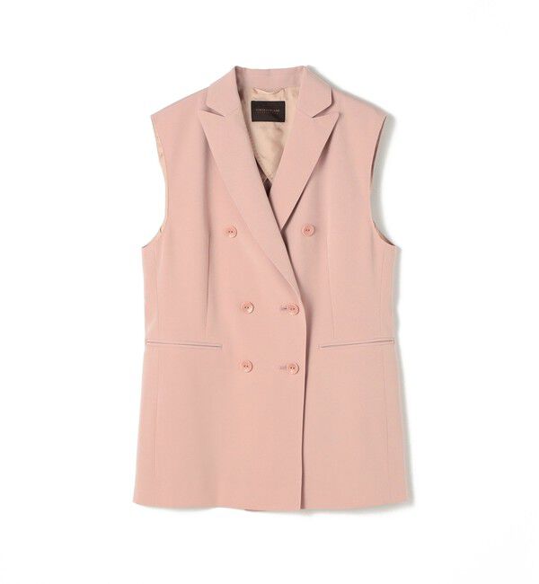 TOMORROWLAND collection「ドレイピーオックス ダブルブレストジレ」|ベスト・ジレ|31 ライトピンク