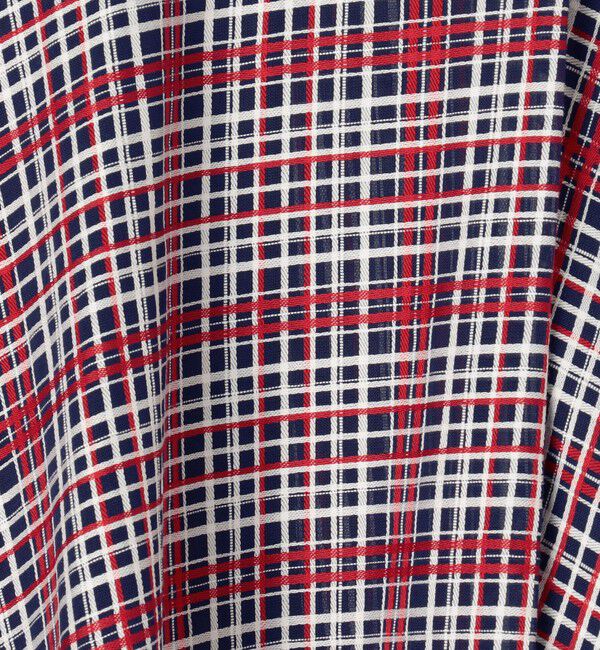 TOMORROWLAND collection「クレールチェック アシンメトリースイングスカート」|フレア|