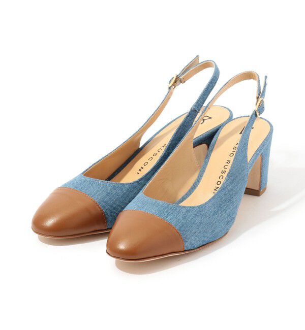 TOMORROWLAND GOODS「FABIO RUSCONI デニムミュール」|パンプス|64 ブルー系