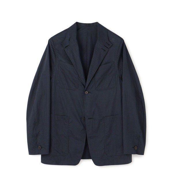 TOMORROWLAND MENS「コットンローン 小紋プリント ジャケットブルゾン」|テーラードジャケット|68 ネイビー系