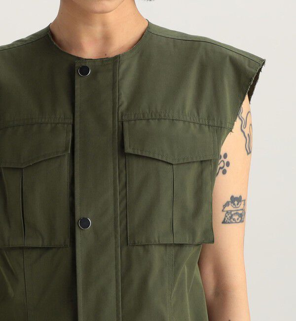 Edition「ミリタリー ジップアップロングワンピース」|ワンピース|