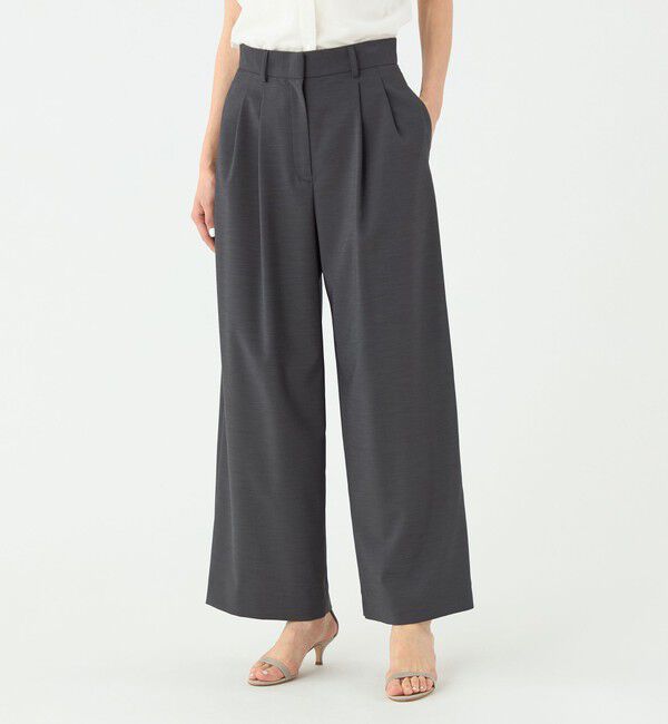 Ballsey「ポリエステルツイル ２タックスラックスパンツ」|スラックス|