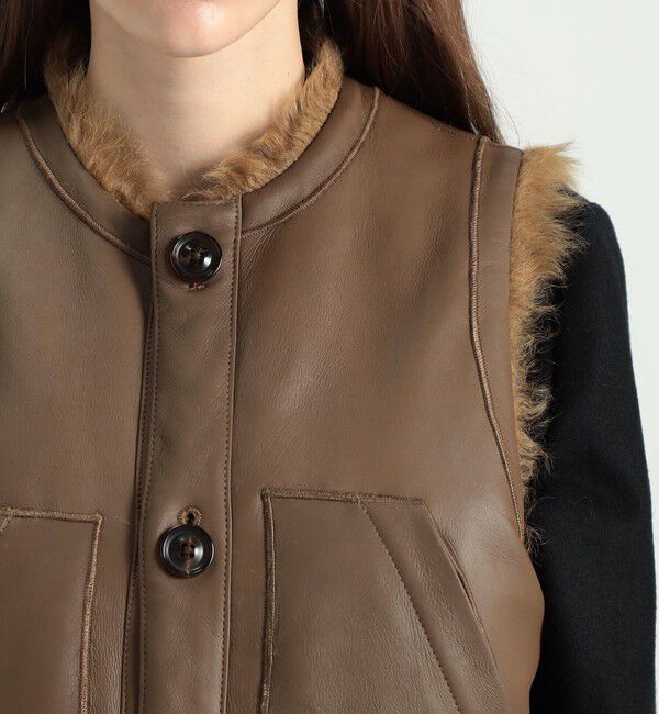 BACCA「ムートンボア 2WAYミドルベスト」|ダウンベスト・ベスト|