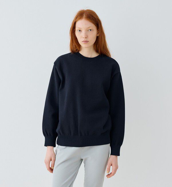 GALERIE VIE「 ウェーブコットン クルーネックプルオーバー」|ニット・セーター|