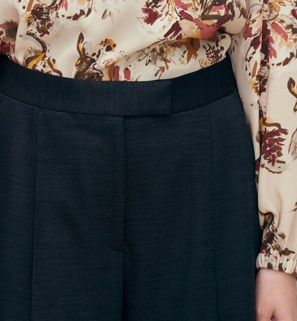 TOMORROWLAND collection「ポリエステルウールモクロディ センタープレスワイドパンツ」|スラックス|