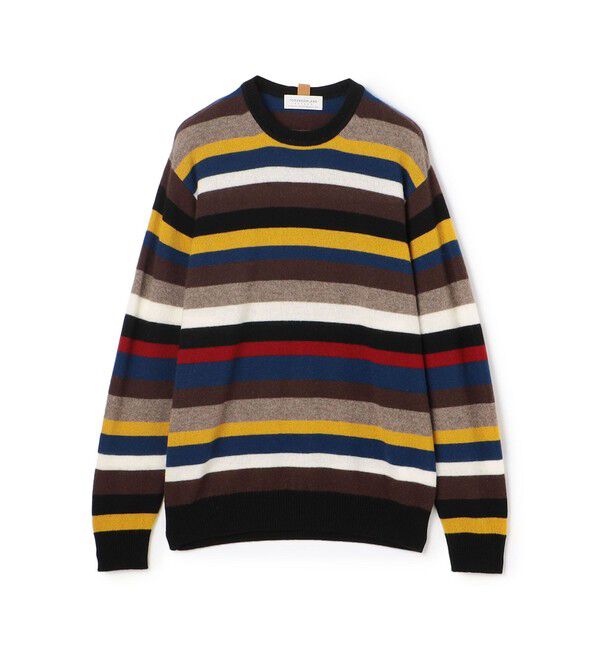 TOMORROWLAND MENS「TOMORROWLAND tricot  カシミヤ マルチボーダーニット」|ニット・セーター|16 グレー系