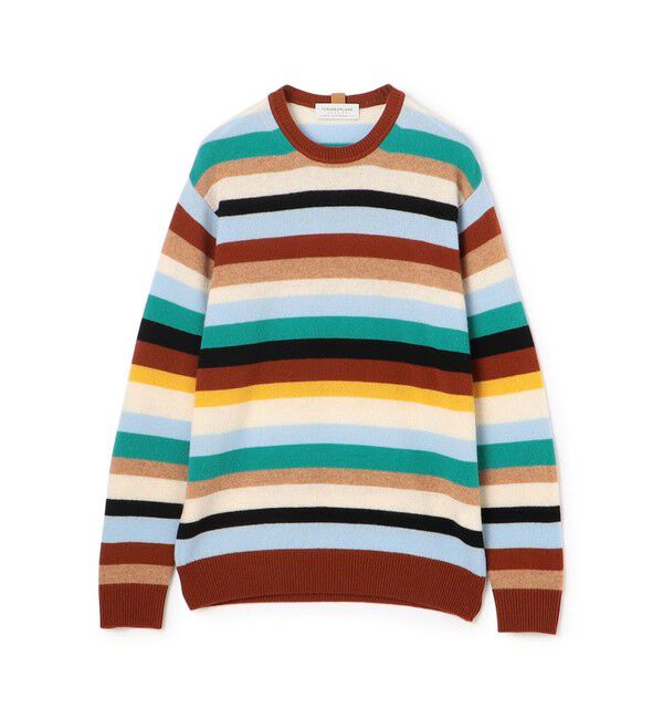 TOMORROWLAND MENS「TOMORROWLAND tricot  カシミヤ マルチボーダーニット」|ニット・セーター|46 ブラウン系