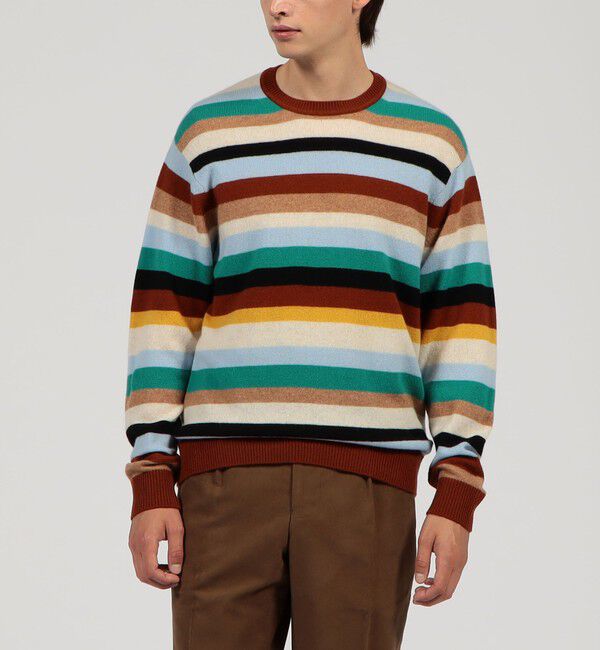 TOMORROWLAND MENS「TOMORROWLAND tricot  カシミヤ マルチボーダーニット」|ニット・セーター|