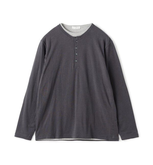 TOMORROWLAND MENS「ストレッチ天竺 レイヤードカットソー」|Tシャツ・カットソー|17 チャコールグレー