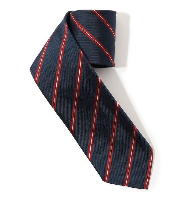 TOMORROWLAND GOODS「TOMORROWLAND MADE IN ITALY シルク レジメンタルネクタイ」|ネクタイ・蝶ネクタイ|68 ネイビー系