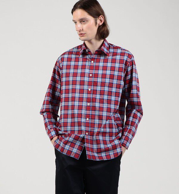 TOMORROWLAND MENS「コットンポプリン チェックシャツ」|シャツ・ブラウス|