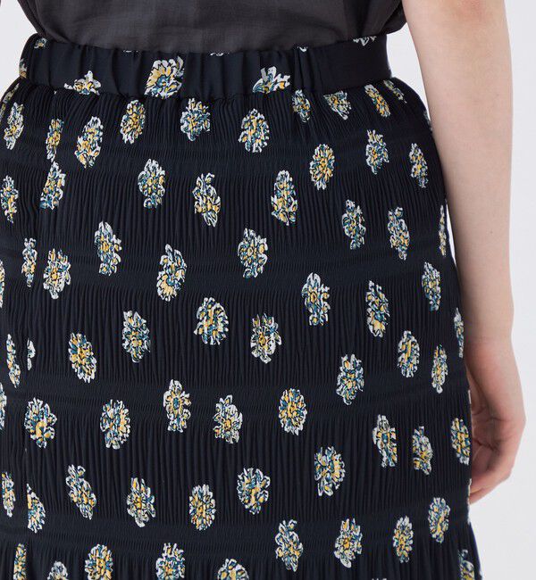 SOULEIADO「ポリエステルプリント プリーツマキシスカート」|スカート|