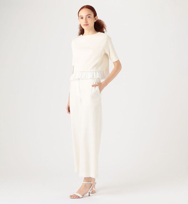 Ballsey「マテリアルコンビ ペプラムプルオーバー」|ニット・セーター|