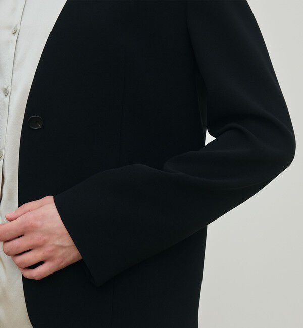 DES PRES「ライトダブルクロス ノーカラージャケット」|ノーカラージャケット|