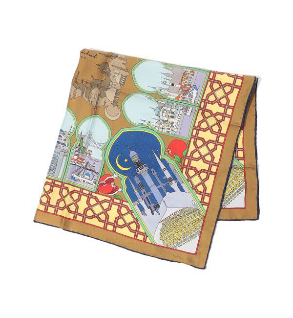TOMORROWLAND GOODS「Kinloch シルクスカーフ」|バンダナ・スカーフ|46 ブラウン系