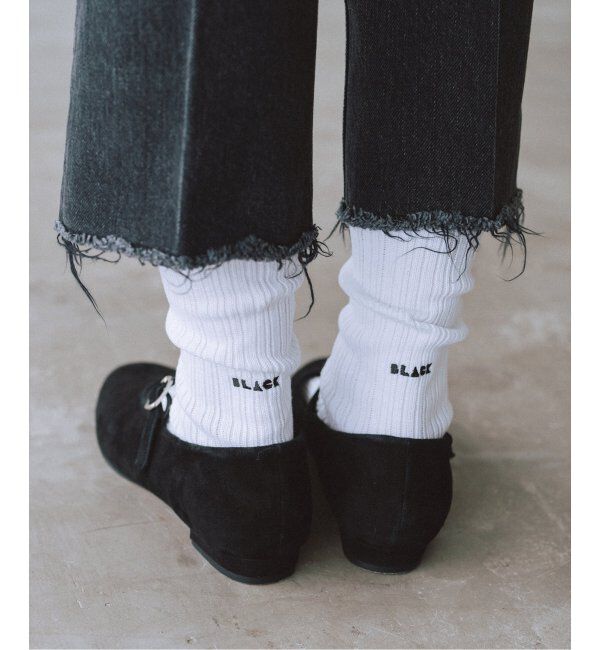 IENA「《追加2》BLACK ソックス」|ソックス|