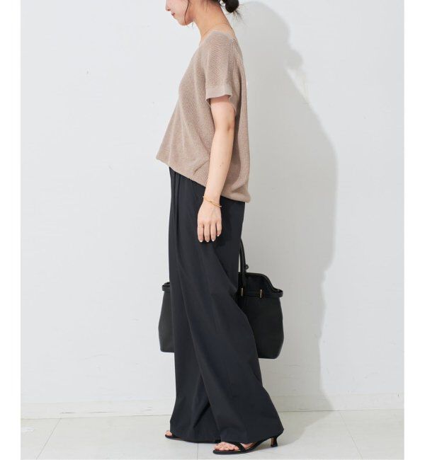 SLOBE IENA「《2枚セット/防しわ性/撥水/接触冷感//追加》ナイロンブラウス&times;パンツセット」|シャツ・ブラウス|