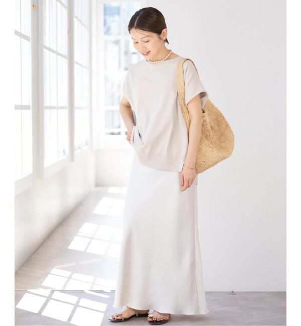 IENA「《WEB限定/追加5》 コットンストレッチ NEOワイドクループルオーバー」|ニット・セーター|