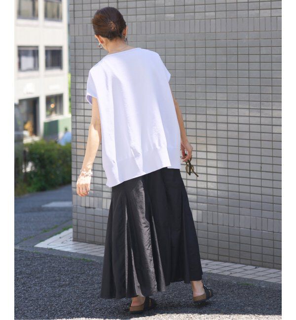 IENA「《WEB限定/追加5》 コットンストレッチ NEOワイドクループルオーバー」|ニット・セーター|