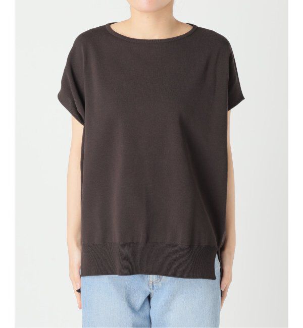 IENA「《WEB限定/追加5》 コットンストレッチ NEOワイドクループルオーバー」|ニット・セーター|