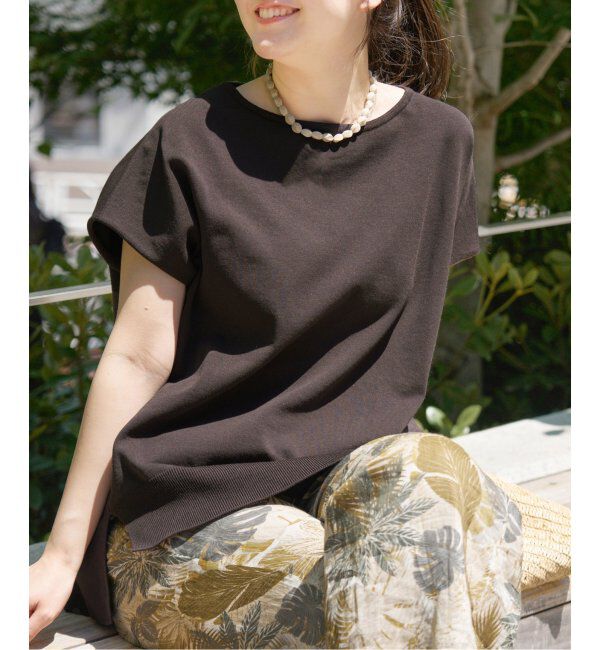 IENA「《WEB限定/追加5》 コットンストレッチ NEOワイドクループルオーバー」|ニット・セーター|