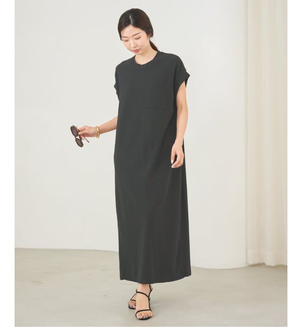 IENA「《追加》BLACK ポケットTドレス」|ワンピース|