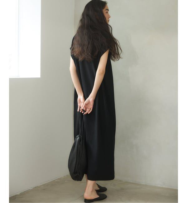 IENA「《追加》BLACK ポケットTドレス」|ワンピース|