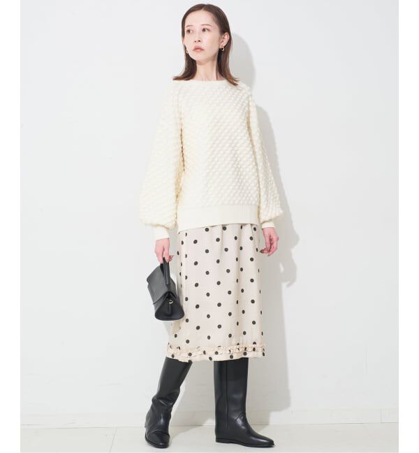 SLOBE IENA「【Jeu de Coeurs & Pois】ドットスカート」|スカート|