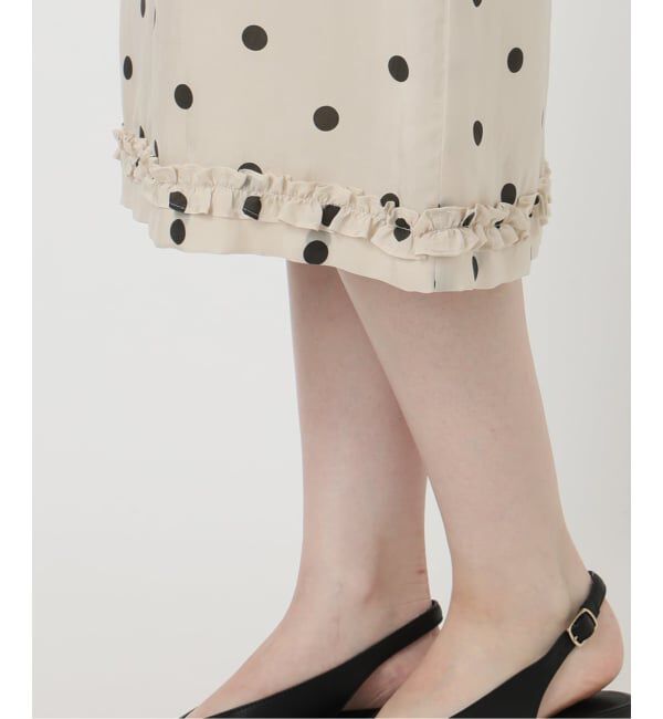 SLOBE IENA「【Jeu de Coeurs & Pois】ドットスカート」|スカート|