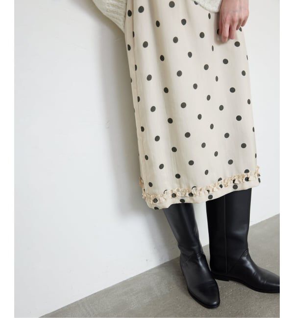 SLOBE IENA「【Jeu de Coeurs & Pois】ドットスカート」|スカート|
