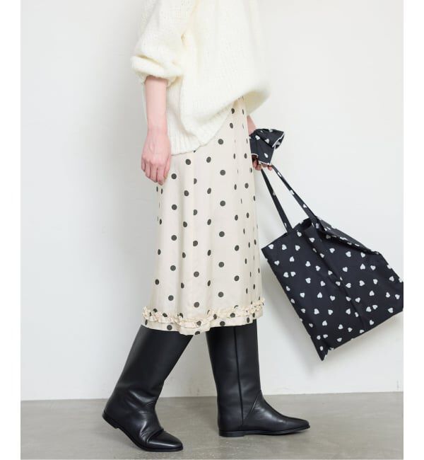 SLOBE IENA「【Jeu de Coeurs & Pois】ドットスカート」|スカート|