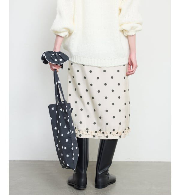 SLOBE IENA「【Jeu de Coeurs & Pois】ドットスカート」|スカート|