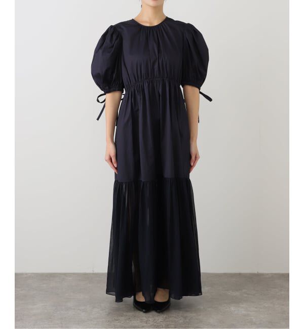 IENA LA BOUCLE「ULLA JOHNSON/ウラ ジョンソン collage short sleeve midi d PF250155」|ワンピース|