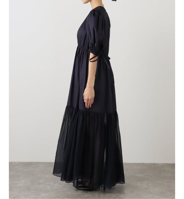 IENA LA BOUCLE「ULLA JOHNSON/ウラ ジョンソン collage short sleeve midi d PF250155」|ワンピース|