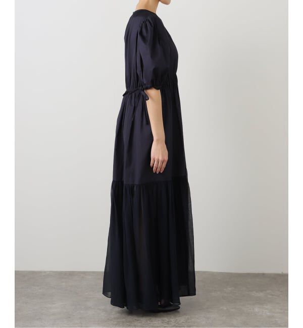 IENA LA BOUCLE「ULLA JOHNSON/ウラ ジョンソン collage short sleeve midi d PF250155」|ワンピース|