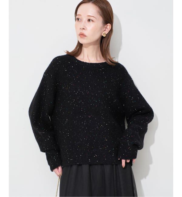 SLOBE IENA「《WEB限定/追加》スパンコールニット」|ニット・セーター|