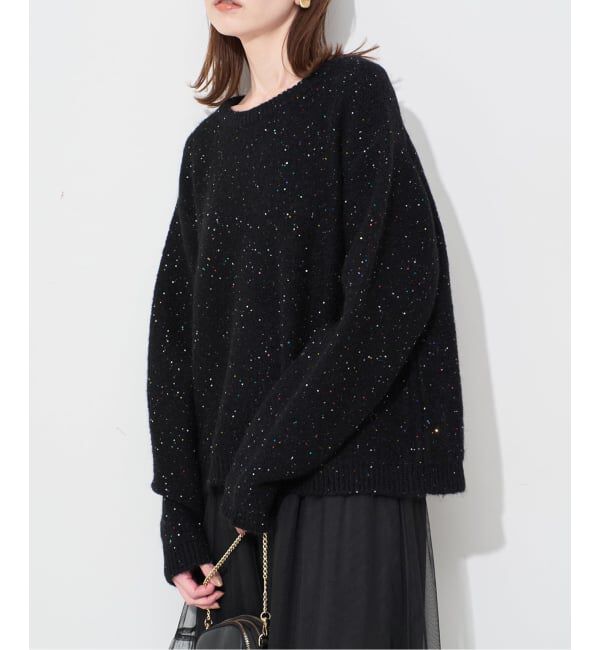 SLOBE IENA「《WEB限定/追加》スパンコールニット」|ニット・セーター|