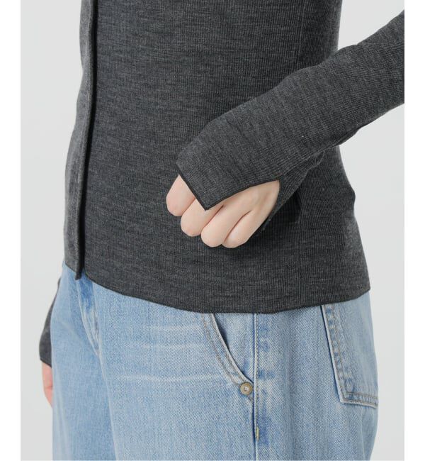 IENA LA BOUCLE「IENA LA BOUCLE ウールテレコカーディガン」|カーディガン|