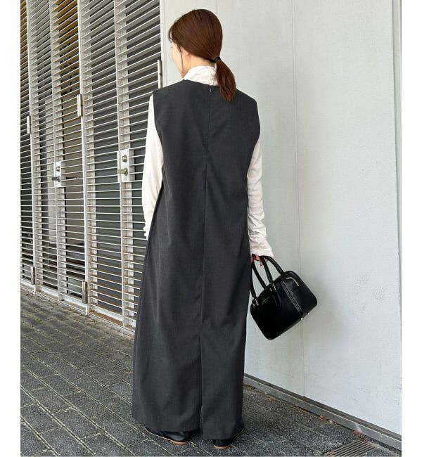 SLOBE IENA「《WEB限定/追加予約》TR Vネックジャンパースカート」|ワンピース|