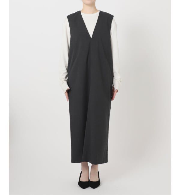 SLOBE IENA「《WEB限定/追加予約》TR Vネックジャンパースカート」|ワンピース|