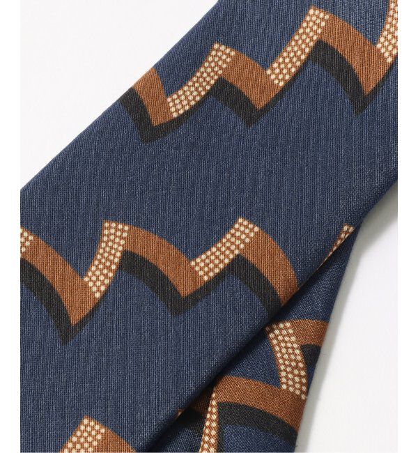 EDIFICE「【Holliday & Brown / ホリデー & ブラウン】S/Li ジグザグプリントタイ」|ネクタイ・蝶ネクタイ|