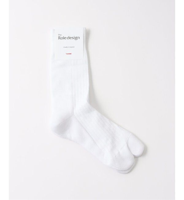 EDIFICE「THE ROLE DESIGN (ザ ロールデザイン) PLANE RIB SOCKS MENS RLD-666-239023」|ソックス|ホワイト