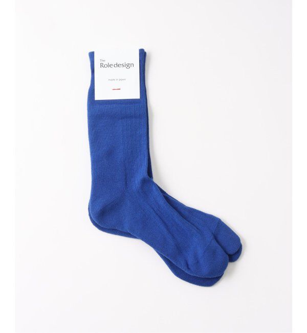 EDIFICE「THE ROLE DESIGN (ザ ロールデザイン) PLANE RIB SOCKS MENS RLD-666-239023」|ソックス|ブルー A