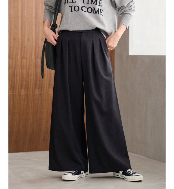 JOURNAL STANDARD relume「《追加5》ウォッシャブルサージストレッチタックワイドパンツ」|スラックス|