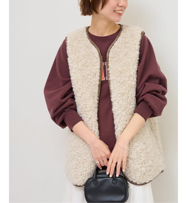 WEB限定追加》シープフェイクファージップベスト（JOURNAL STANDARD